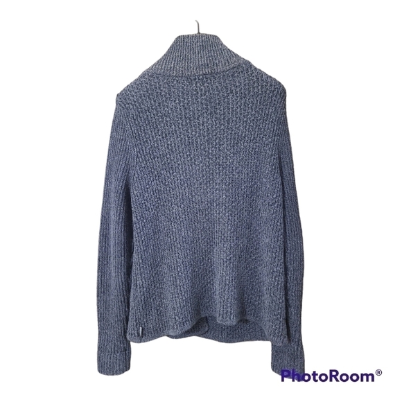 𝅺WOOLRICH navy cotton chunky knit sweater jacket - Picture 2 of 6